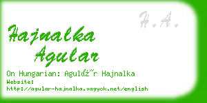 hajnalka agular business card